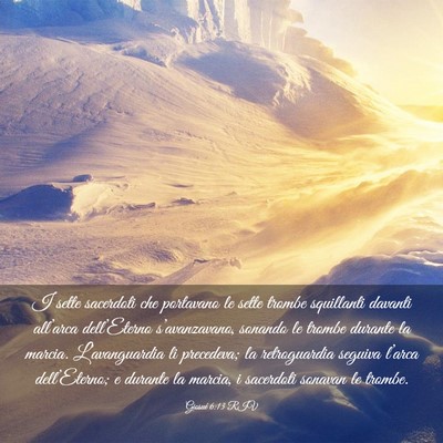 Picture 03 - Giosué 6:13 RIV - I sette sacerdoti che portavano le sette trombe - Bible Verse Picture