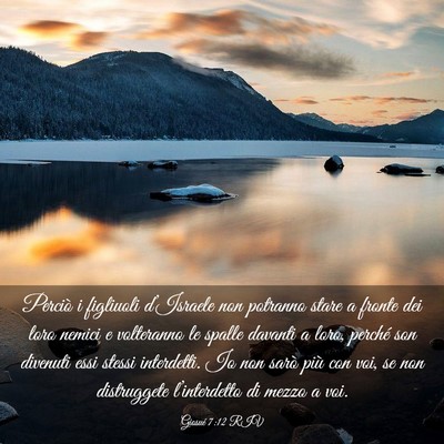 Picture 03 - Giosué 7:12 RIV - Perciò i figliuoli d’Israele non potranno - Bible Verse Picture