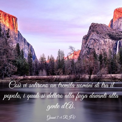 Picture 03 - Giosué 7:4 RIV - Così vi salirono un tremila uomini di tra il - Bible Verse Picture