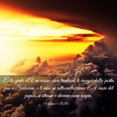 Picture 03 - Giosué 7:5 RIV - E la gente d’Ai ne uccise circa trentasei, li - Bible Verse Picture