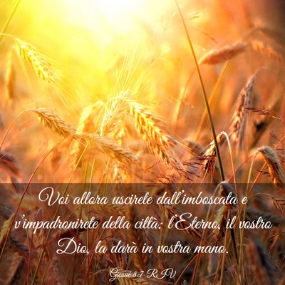 Picture 03 - Giosué 8:7 RIV - Voi allora uscirete dall’imboscata e - Bible Verse Picture