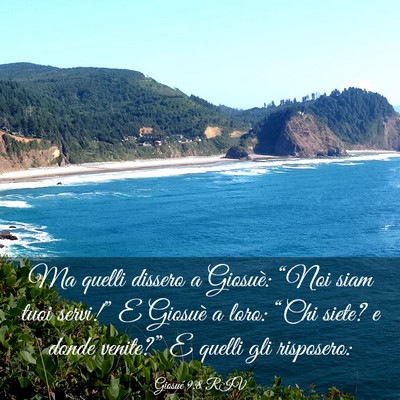 Picture 03 - Giosué 9:8 RIV - Ma quelli dissero a Giosuè: “Noi siam tuoi - Bible Verse Picture