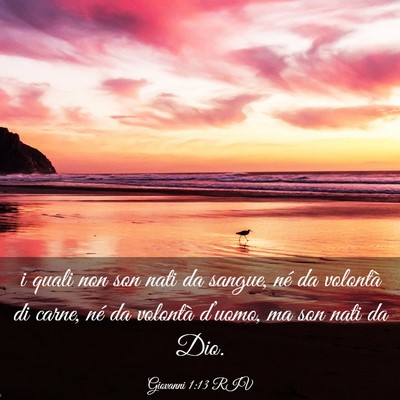 Picture 03 - Giovanni 1:13 RIV - i quali non son nati da sangue, né da volontà - Bible Verse Picture