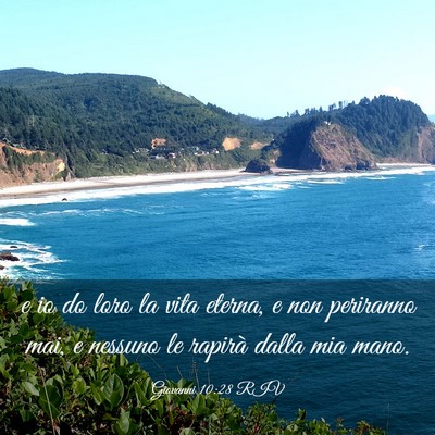 Picture 03 - Giovanni 10:28 RIV - e io do loro la vita eterna, e non periranno mai, - Bible Verse Picture