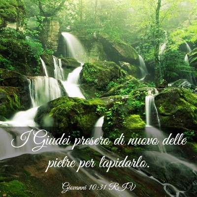 Picture 03 - Giovanni 10:31 RIV - I Giudei presero di nuovo delle pietre per - Bible Verse Picture