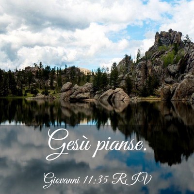 Picture 03 - Giovanni 11:35 RIV - Gesù - Bible Verse Picture
