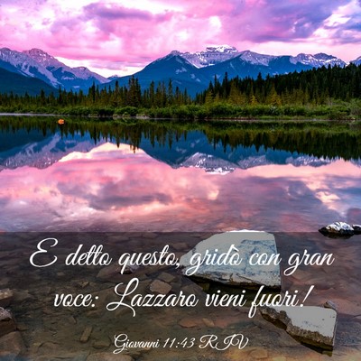 Picture 03 - Giovanni 11:43 RIV - E detto questo, gridò con gran voce: Lazzaro - Bible Verse Picture