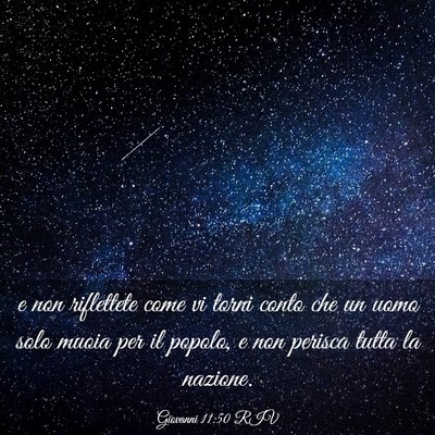 Picture 03 - Giovanni 11:50 RIV - e non riflettete come vi torni conto che un uomo - Bible Verse Picture
