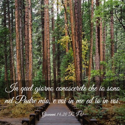 Picture 03 - Giovanni 14:20 RIV - In quel giorno conoscerete che io sono nel Padre - Bible Verse Picture