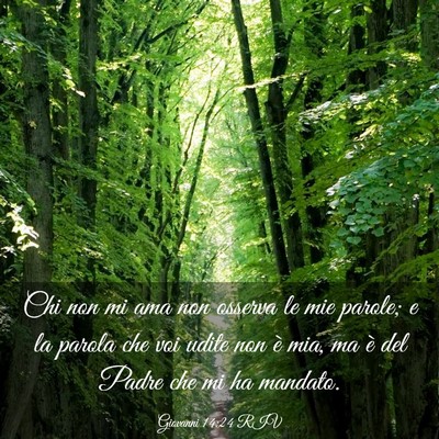 Picture 03 - Giovanni 14:24 RIV - Chi non mi ama non osserva le mie parole; e la - Bible Verse Picture