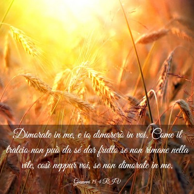 Picture 03 - Giovanni 15:4 RIV - Dimorate in me, e io dimorerò in voi. Come il - Bible Verse Picture
