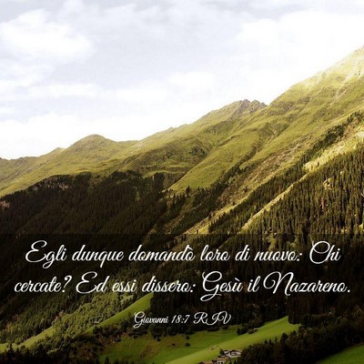 Picture 03 - Giovanni 18:7 RIV - Egli dunque domandò loro di nuovo: Chi cercate? - Bible Verse Picture