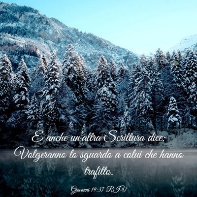 Picture 03 - Giovanni 19:37 RIV - E anche un’altra Scrittura dice: Volgeranno lo - Bible Verse Picture