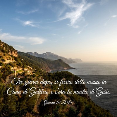 Picture 03 - Giovanni 2:1 RIV - Tre giorni dopo, si fecero delle nozze in Cana di - Bible Verse Picture