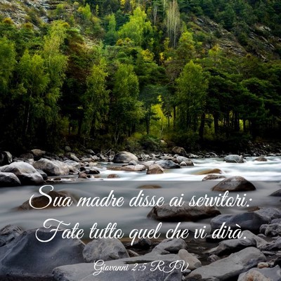 Picture 03 - Giovanni 2:5 RIV - Sua madre disse ai servitori: Fate tutto quel che - Bible Verse Picture