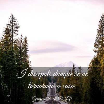 Picture 03 - Giovanni 20:10 RIV - I discepoli dunque se ne tornarono a - Bible Verse Picture