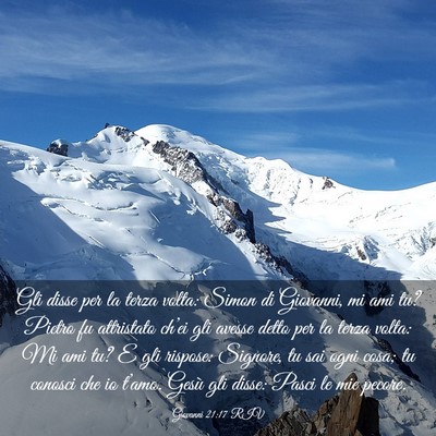Picture 03 - Giovanni 21:17 RIV - Gli disse per la terza volta: Simon di Giovanni, - Bible Verse Picture