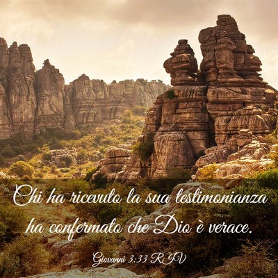 Picture 03 - Giovanni 3:33 RIV - Chi ha ricevuto la sua testimonianza ha - Bible Verse Picture