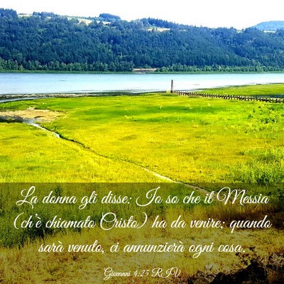 Picture 03 - Giovanni 4:25 RIV - La donna gli disse: Io so che il Messia (ch’è - Bible Verse Picture