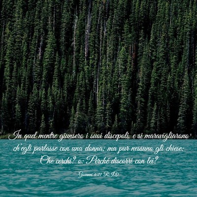 Picture 03 - Giovanni 4:27 RIV - In quel mentre giunsero i suoi discepoli, e si - Bible Verse Picture