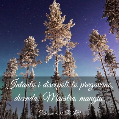 Picture 03 - Giovanni 4:31 RIV - Intanto i discepoli lo pregavano, dicendo: - Bible Verse Picture