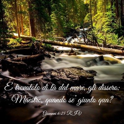 Picture 03 - Giovanni 6:25 RIV - E trovatolo di là dal mare, gli dissero: - Bible Verse Picture
