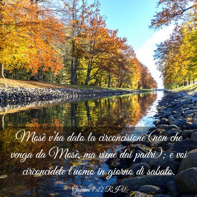 Picture 03 - Giovanni 7:22 RIV - Mosè v’ha dato la circoncisione (non che venga - Bible Verse Picture