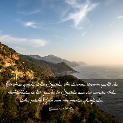Picture 03 - Giovanni 7:39 RIV - Or disse questo dello Spirito, che doveano - Bible Verse Picture