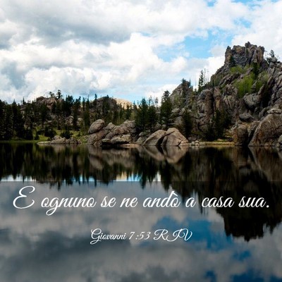 Picture 03 - Giovanni 7:53 RIV - E ognuno se ne andò a casa - Bible Verse Picture
