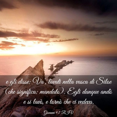 Picture 03 - Giovanni 9:7 RIV - e gli disse: Va’, làvati nella vasca di Siloe - Bible Verse Picture