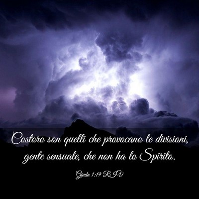 Picture 03 - Giuda 1:19 RIV - Costoro son quelli che provocano le divisioni, - Bible Verse Picture