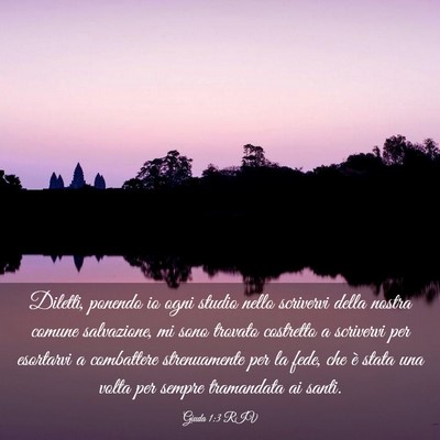 Picture 03 - Giuda 1:3 RIV - Diletti, ponendo io ogni studio nello scrivervi - Bible Verse Picture