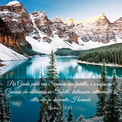 Picture 03 - Giudici 1:17 RIV - Poi Giuda partì con Simeone suo fratello, e - Bible Verse Picture