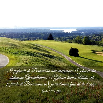 Picture 03 - Giudici 1:21 RIV - I figliuoli di Beniamino non cacciarono i Gebusei - Bible Verse Picture