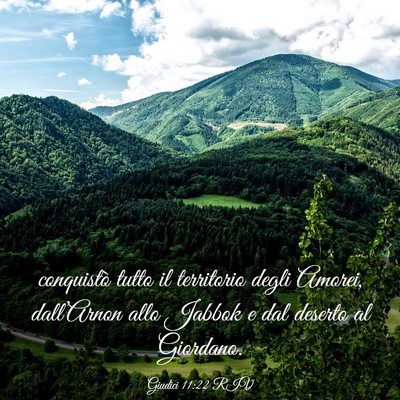 Picture 03 - Giudici 11:22 RIV - conquistò tutto il territorio degli Amorei, - Bible Verse Picture