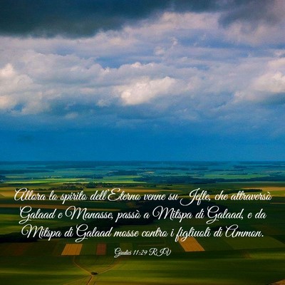 Picture 03 - Giudici 11:29 RIV - Allora lo spirito dell’Eterno venne su Jefte, - Bible Verse Picture