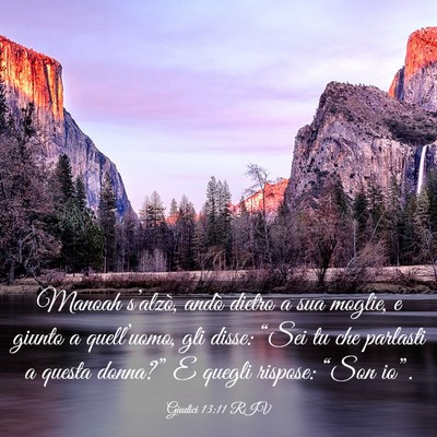 Picture 03 - Giudici 13:11 RIV - Manoah s’alzò, andò dietro a sua moglie, e - Bible Verse Picture