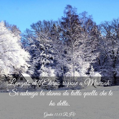 Picture 03 - Giudici 13:13 RIV - L’angelo dell’Eterno rispose a Manoah: “Si - Bible Verse Picture