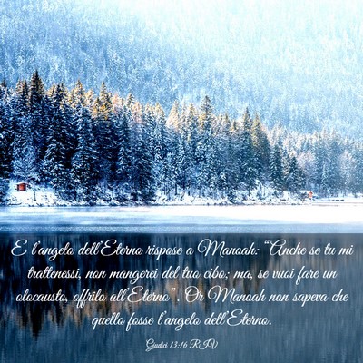 Picture 03 - Giudici 13:16 RIV - E l’angelo dell’Eterno rispose a Manoah: - Bible Verse Picture