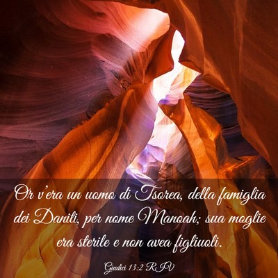 Picture 03 - Giudici 13:2 RIV - Or v’era un uomo di Tsorea, della famiglia dei - Bible Verse Picture