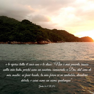 Picture 03 - Giudici 16:17 RIV - e le aperse tutto il cuor suo e le disse: “Non - Bible Verse Picture