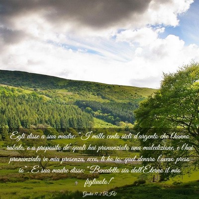 Picture 03 - Giudici 17:2 RIV - Egli disse a sua madre: “I mille cento sicli - Bible Verse Picture