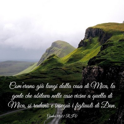 Picture 03 - Giudici 18:22 RIV - Com’erano già lungi dalla casa di Mica, la - Bible Verse Picture
