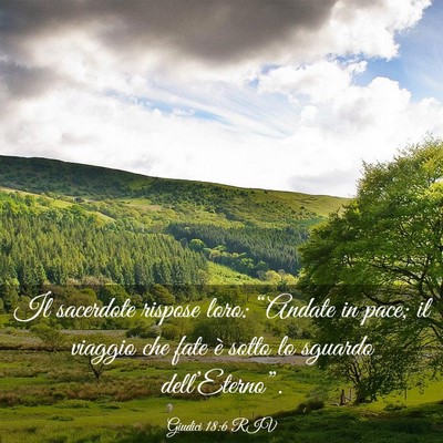 Picture 03 - Giudici 18:6 RIV - Il sacerdote rispose loro: “Andate in pace; il - Bible Verse Picture