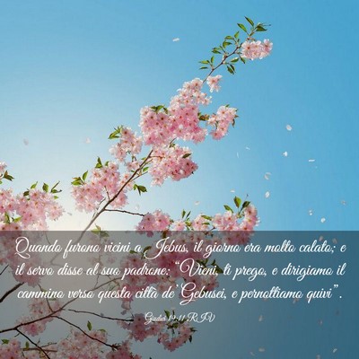 Picture 03 - Giudici 19:11 RIV - Quando furono vicini a Jebus, il giorno era molto - Bible Verse Picture