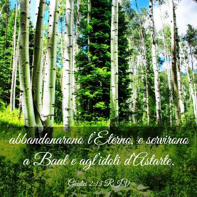 Picture 03 - Giudici 2:13 RIV - abbandonarono l’Eterno, e servirono a Baal e - Bible Verse Picture