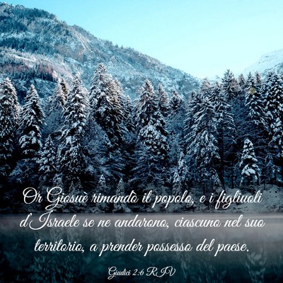 Picture 03 - Giudici 2:6 RIV - Or Giosuè rimandò il popolo, e i figliuoli - Bible Verse Picture