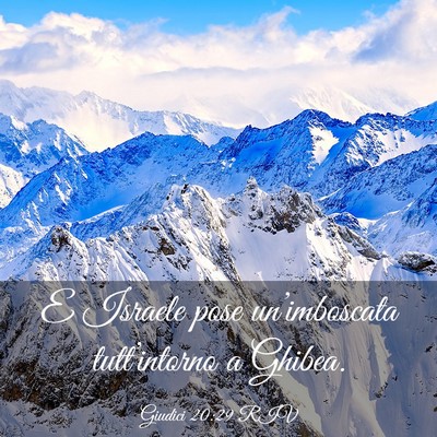 Picture 03 - Giudici 20:29 RIV - E Israele pose un’imboscata tutt’intorno a - Bible Verse Picture