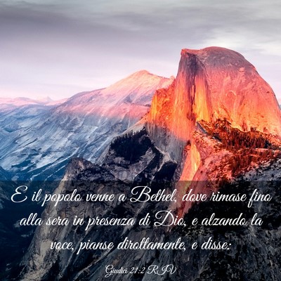 Picture 03 - Giudici 21:2 RIV - E il popolo venne a Bethel, dove rimase fino alla - Bible Verse Picture