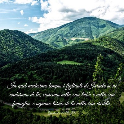 Picture 03 - Giudici 21:24 RIV - In quel medesimo tempo, i figliuoli d’Israele - Bible Verse Picture